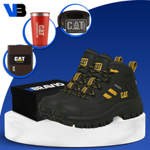 Kit Botín Masculino en Cuero Legítimo y Plantilla Ortopédica +3 REGALOS: Vaso, Cinturón y Billetera