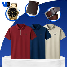 [Llevá 3, Pagá 2] Camisa Polo de Hombre Lanux en Algodón y Poliéster +REGALOS: Reloj, Cinturón y Billetera